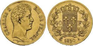 Франция 40 франков 1830 A на аукционе Chaponnière - November 13, 2022