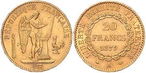 Франция 20 франков 1879 A на аукционе Emporium Hamburg - November 17, 2022