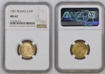 Франция 10 франков 1901 на аукционе Coin Cabinet - April 25, 2023
