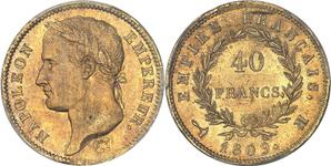 France 40 Francs 1809 M at auction MDC Monaco - October 13, 2023