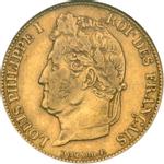 Франция 20 франков 1839 W на аукционе Goldberg - May 30, 2006