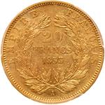 Франция 20 франков 1853 A на аукционе Goldberg - June 15, 2021
