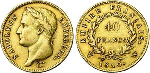 France 40 Francs 1810 W at auction Jean ELSEN - March 17, 2023