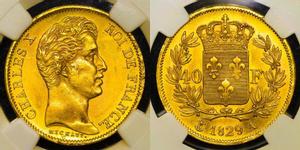 Франция 40 франков 1829 A на аукционе Auction World - July 19, 2020