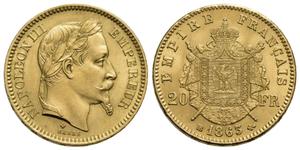 Франция 20 франков 1863 BB на аукционе Bertolami - September 27, 2020