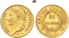 Франция 20 франков 1810 U на аукционе Künker - October 1, 2020