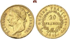 Франция 20 франков 1813 CL на аукционе Künker - October 1, 2020