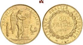 Франция 50 франков 1896 A на аукционе Künker - October 1, 2020