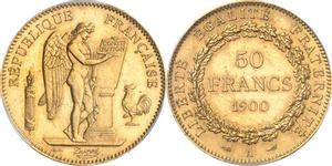 Франция 50 франков 1900 A на аукционе MDC Monaco - October 29, 2020