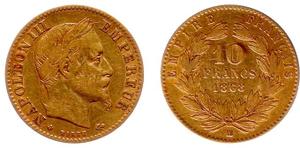 Франция 10 франков 1868 BB на аукционе Heritage Eur - November 19, 2020