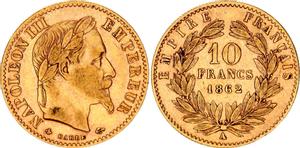 Франция 10 франков 1862 A на аукционе Katz - February 13, 2022