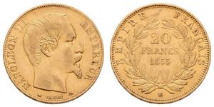 Франция 20 франков 1855 BB на аукционе Felzmann - June 29, 2022