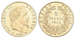 Франция 5 франков 1864 A на аукционе Münzenonline - November 18, 2022