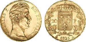 Франция 20 франков 1825 A на аукционе Patrick Guillard Collection - September 30, 2022