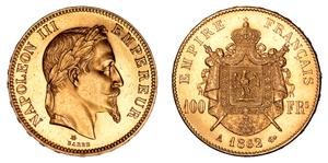 Франция 100 франков 1862 A на аукционе Numisor - October 20, 2022