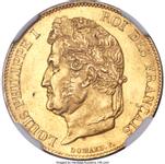 Франция 20 франков 1834 B на аукционе Heritage - September 13, 2016