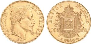 Франция 50 франков 1864 A на аукционе St James’s - May 26, 2022