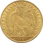 Франция 10 франков 1901 на аукционе COINSNET - September 3, 2023