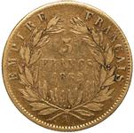 Франция 5 франков 1862 A на аукционе Janas - March 21, 2020